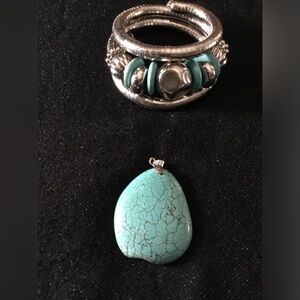 Turquoise and Silver Jewelry Set
